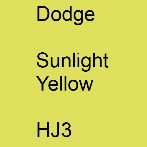 Dodge, Sunlight Yellow, HJ3.